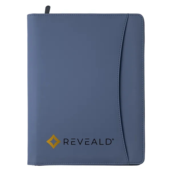 Consul Zippered Portfolio. Thermal reactive leatherette for dark-toned deboss.... from ASI 46755 Cosmo Promos