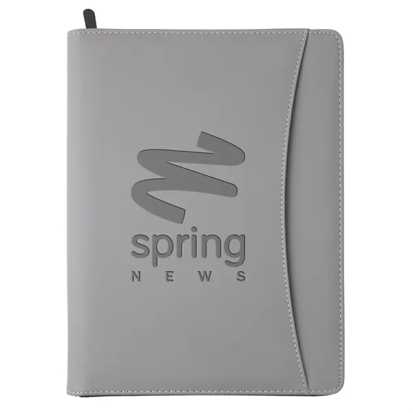 Consul Zippered Portfolio. Thermal reactive leatherette for dark-toned deboss.... from ASI 46755 Cosmo Promos