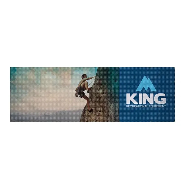 60" x 15' mesh fabric fence banner with hems, grommets and... from ASI 87188 Showdown Displays