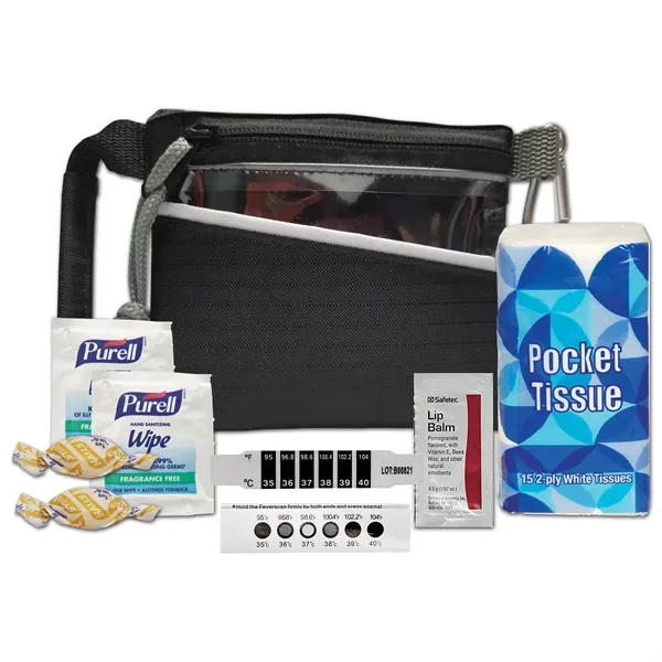 Cold and flu kit with a nylon bag, tissue pack, Purell... from ASI 84514 Safety Made