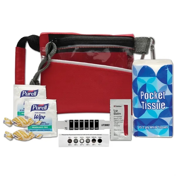 Cold and flu kit with a nylon bag, tissue pack, Purell... from ASI 84514 Safety Made