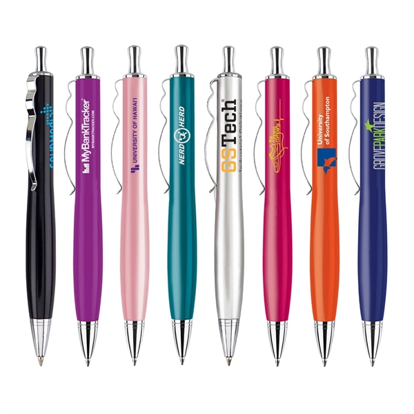 Click action brass pen with unique design clip.... from ASI 31517 Admart Products / Admart Line