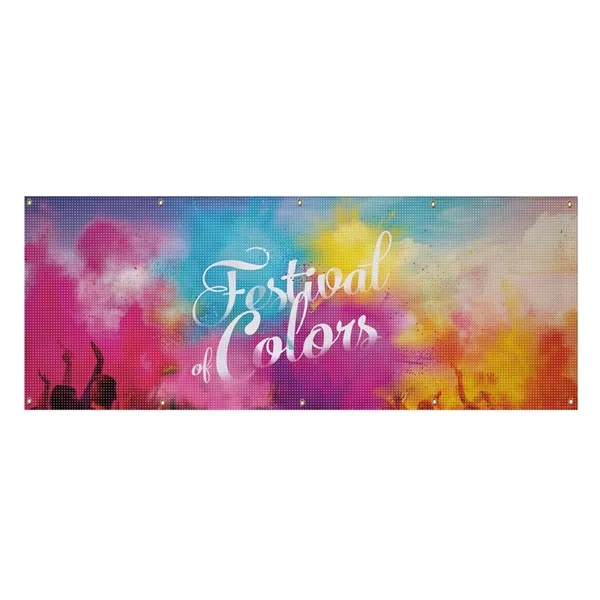 3' x 8' mesh vinyl banner with single sided graphics.... from ASI 87188 Showdown Displays