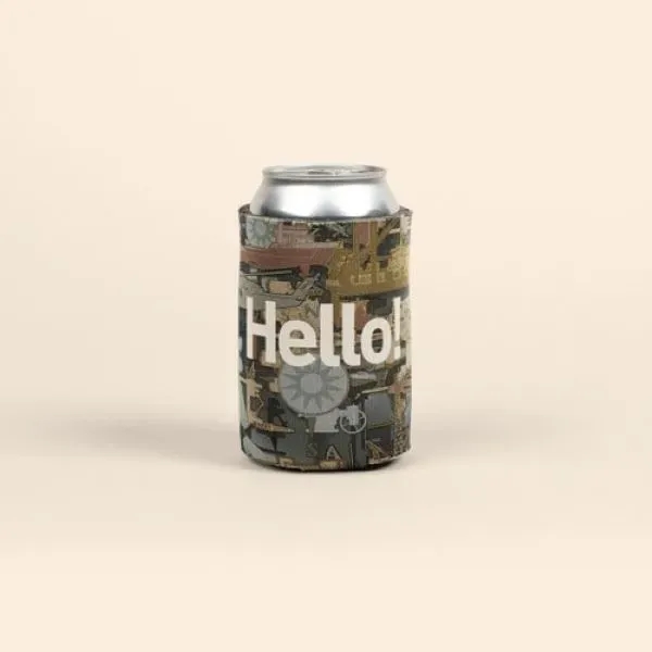 Trademark camouflage can insulator, 1/8" high-density open-cell scuba foam.... from ASI 74710 Numo / NUMO