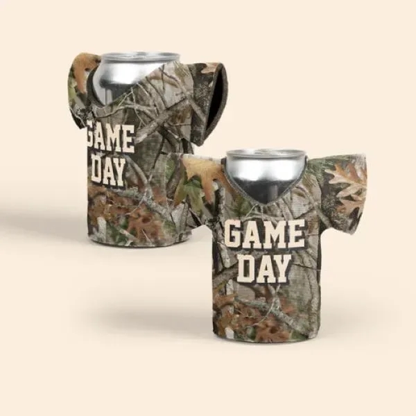 Trademark camouflage can insulator sleeve, 1/8" high-density open-cell scuba foam.... from ASI 74710 Numo / NUMO