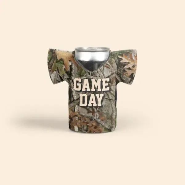 Trademark camouflage can insulator sleeve, 1/8" high-density open-cell scuba foam.... from ASI 74710 Numo / NUMO