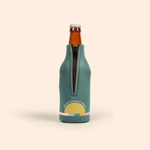 Four-color process zippered eco-bottle insulator, 1/8" high density scuba foam.... from ASI 74710 Numo / NUMO