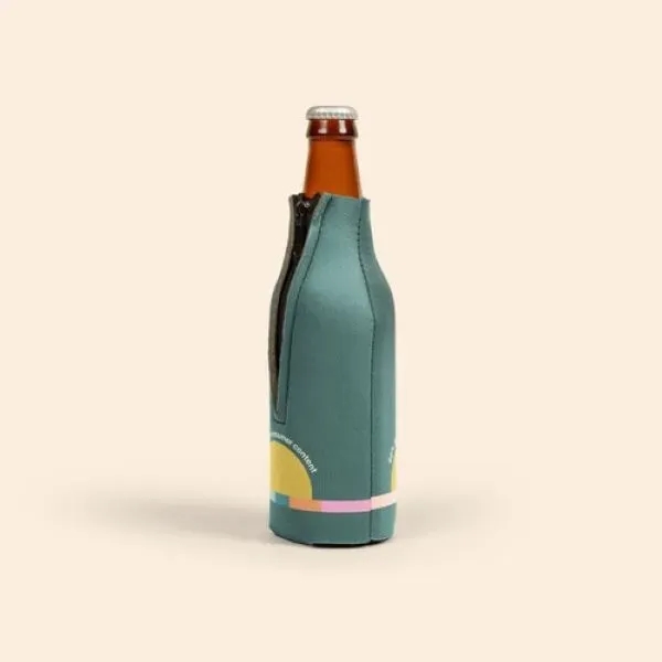 Four-color process zippered eco-bottle insulator, 1/8" high density scuba foam.... from ASI 74710 Numo / NUMO