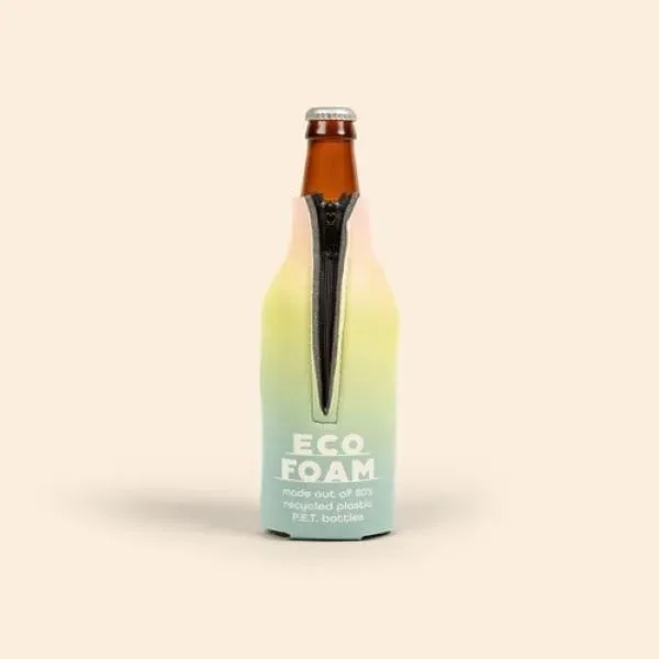 Four-color process zippered eco-bottle insulator, 1/8" high density scuba foam.... from ASI 74710 Numo / NUMO