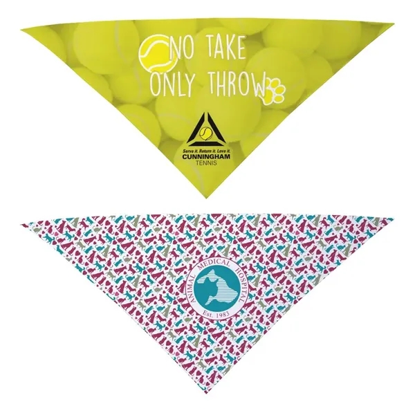 Triangular pet bandanna made from 100% polyester with dye sublimation printing.... from ASI 88060 Snugz/USA Inc
