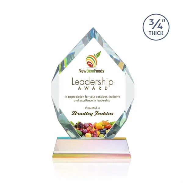 Starfire diamond shape award on a tall tapered Optical Base.... from ASI 84592 St Regis Group / St Regis