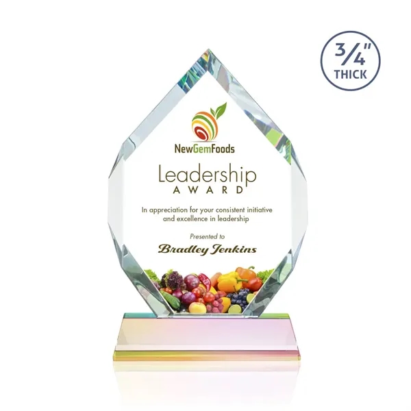 Starfire diamond shape award on a tall tapered Optical Base.... from ASI 84592 St Regis Group / St Regis