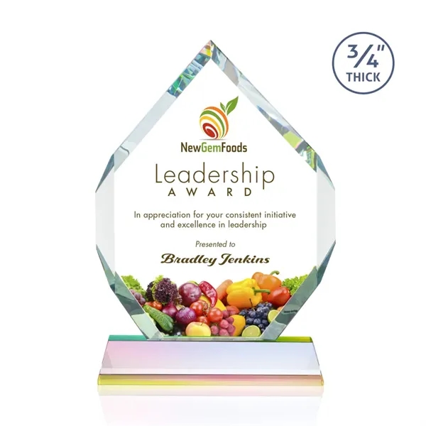 Starfire diamond shape award on a tall tapered Optical Base.... from ASI 84592 St Regis Group / St Regis