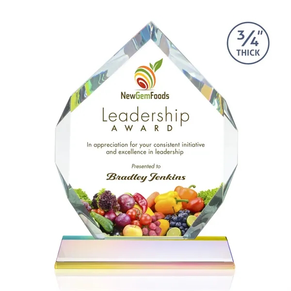 Starfire diamond shape award on a tall tapered Optical Base.... from ASI 84592 St Regis Group / St Regis