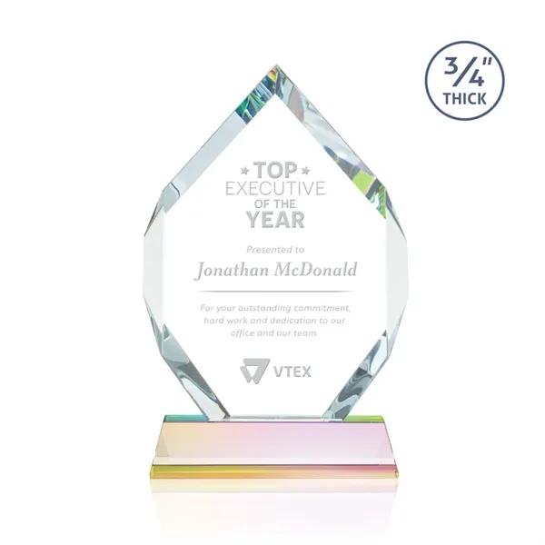 Starfire diamond shape award on a tall tapered Optical Base.... from ASI 84592 St Regis Group / St Regis