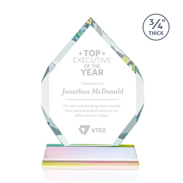 Starfire diamond shape award on a tall tapered Optical Base.... from ASI 84592 St Regis Group / St Regis