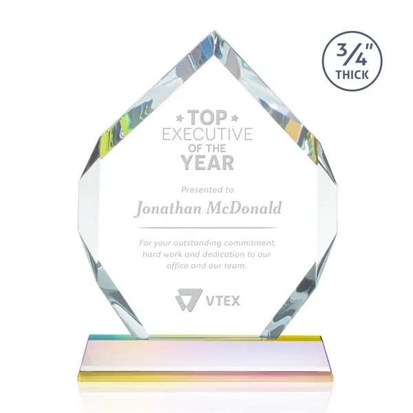 Starfire diamond shape award on a tall tapered Optical Base.... from ASI 84592 St Regis Group / St Regis