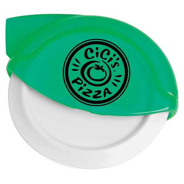 Pizza Cutter easily slices pizzas, quesadillas, brownies and more. Contoured blade... from ASI 52840 Evans Manufacturing