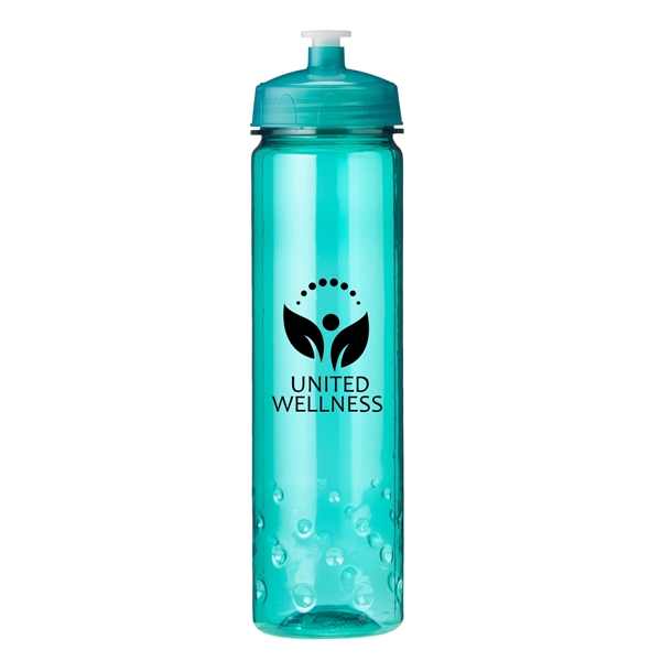 24 oz Plastic Sports Water Bottle with Euro body bubble design,... from ASI 52840 Evans Manufacturing