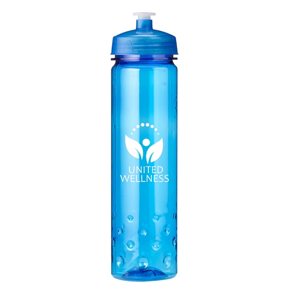 24 oz Plastic Sports Water Bottle with Euro body bubble design,... from ASI 52840 Evans Manufacturing