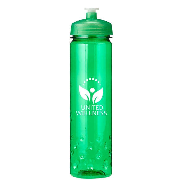 24 oz Plastic Sports Water Bottle with Euro body bubble design,... from ASI 52840 Evans Manufacturing