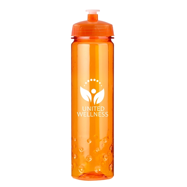 24 oz Plastic Sports Water Bottle with Euro body bubble design,... from ASI 52840 Evans Manufacturing