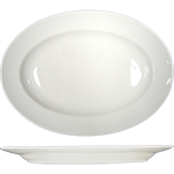Fine Bone China Platter Oval Shape Rim Style available in two... from ASI 68878 Mar's Line / Mar's Promotions / MAR's Line Mars China Collection