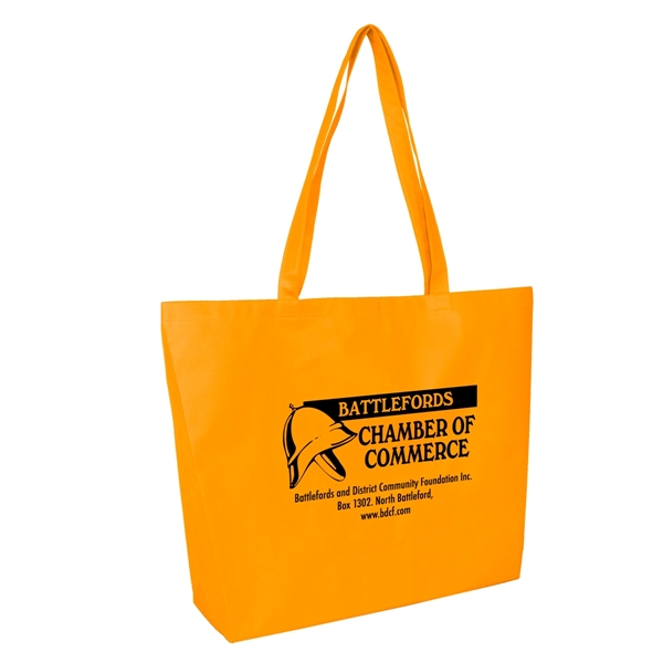 80GSM non-woven polypropylene tote bag with 28 5/8" cross-stitched handle straps... from ASI 62660 Innovation Line
