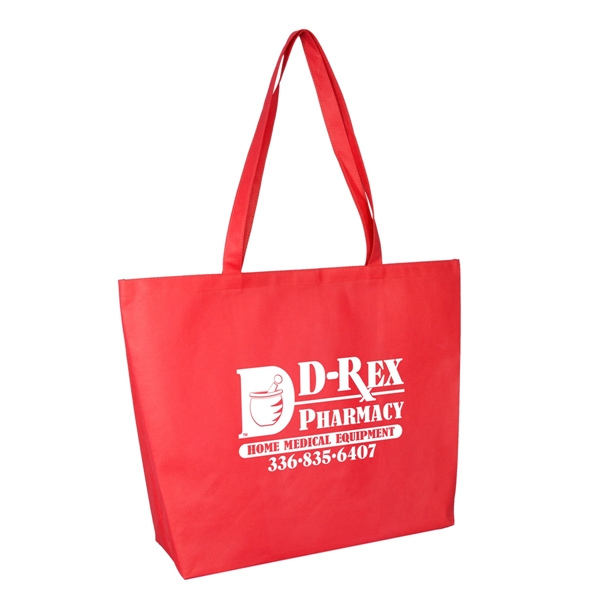 80GSM non-woven polypropylene tote bag with 28 5/8" cross-stitched handle straps... from ASI 62660 Innovation Line