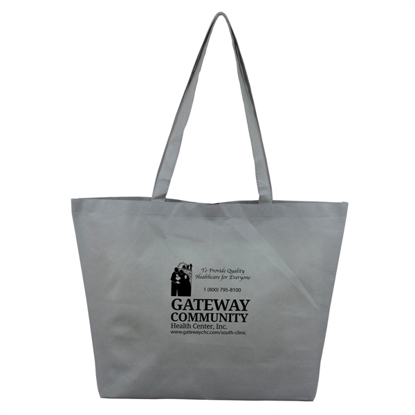 80GSM non-woven polypropylene tote bag with 28 5/8" cross-stitched handle straps... from ASI 62660 Innovation Line