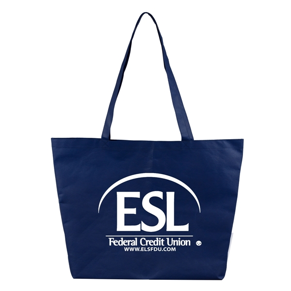 80GSM non-woven polypropylene tote bag with 28 5/8" cross-stitched handle straps... from ASI 62660 Innovation Line