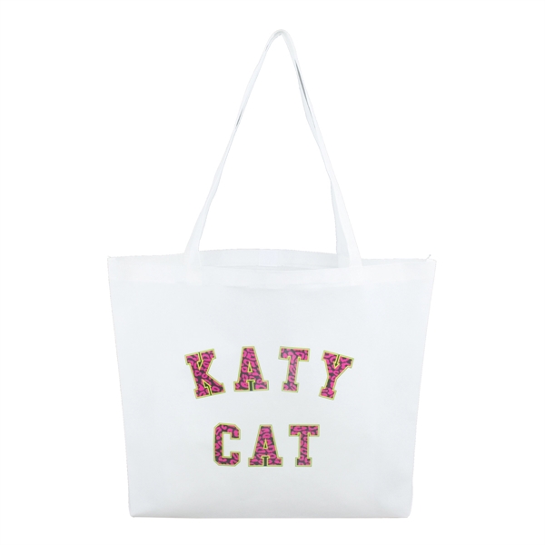 80GSM non-woven polypropylene tote bag with 28 5/8" cross-stitched handle straps... from ASI 62660 Innovation Line