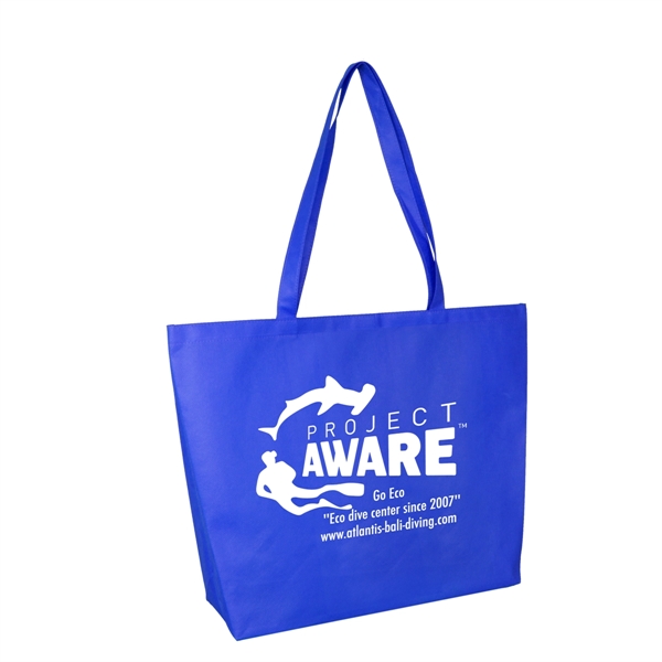 80GSM non-woven polypropylene tote bag with 28 5/8" cross-stitched handle straps... from ASI 62660 Innovation Line