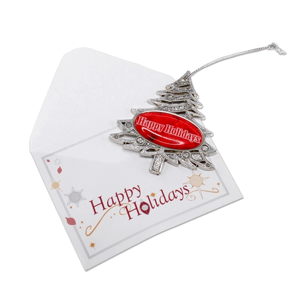 2.25" x 2.5" die cast zinc alloy Christmas tree-shaped holiday ornament... from ASI 52263 EMT / EMT EMT EASY
