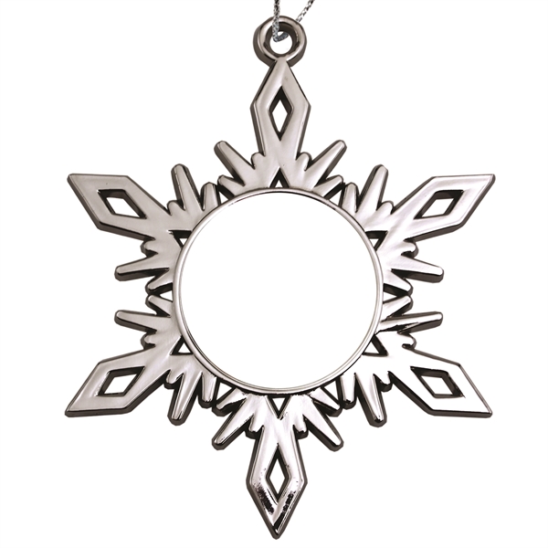2.25" x 2.875" die cast zinc alloy snowflake shaped Christmas hanging... from ASI 52263 EMT / EMT EMT EASY