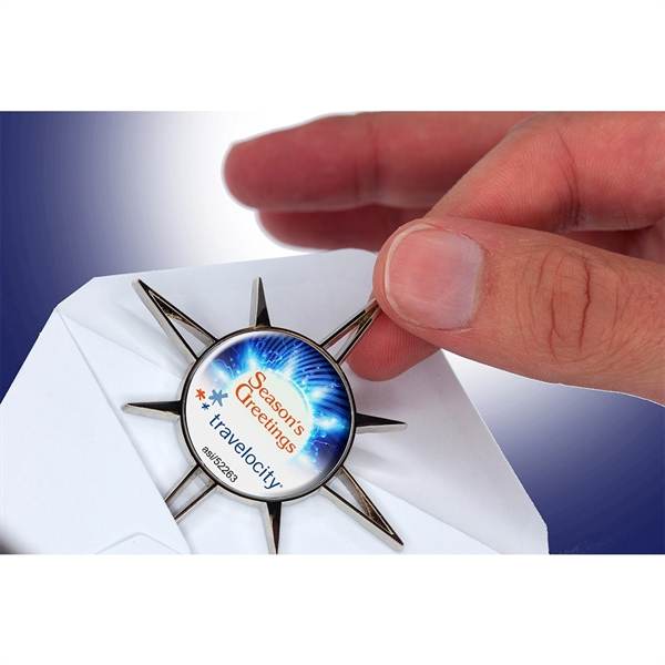 2.3" x 3.125" die cast zinc alloy Star of Bethlehem holiday... from ASI 52263 EMT / EMT