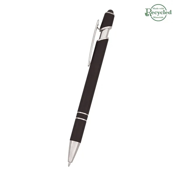 Roslin pen measuring 5 1/2" with a plunger-action mechanism and stylus... from ASI 61125 Hit Promotional Products / Hit®