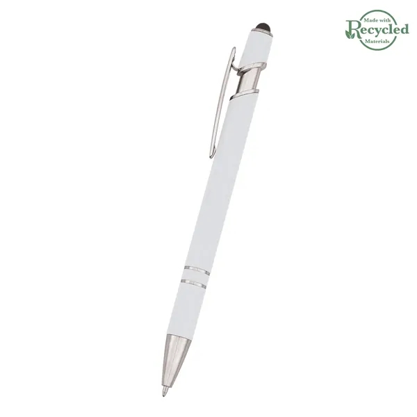 Roslin pen measuring 5 1/2" with a plunger-action mechanism and stylus... from ASI 61125 Hit Promotional Products / Hit®