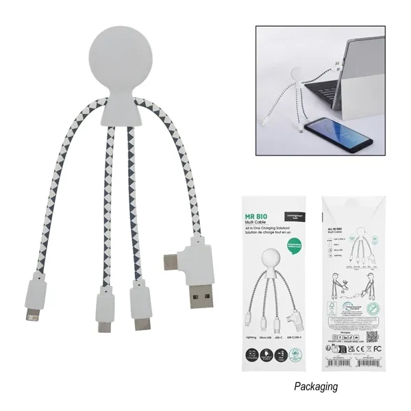 Xoopar Mr Bio all in one charging cable with various connectors... from ASI 61125 Hit Promotional Products / Hit®