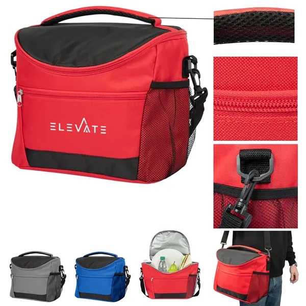 Lunch cooler with PEVA lining, front zippered pocket, double zippered main... from ASI 61125 Hit Promotional Products / Hit®