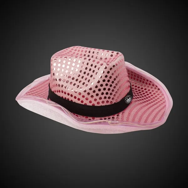 Pink Light Up Sequin Cowboy Hat... from ASI 42016 Brighter Promotions Inc