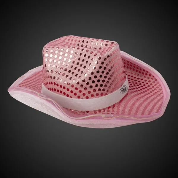 Pink Light Up Sequin Cowboy Hat... from ASI 42016 Brighter Promotions Inc