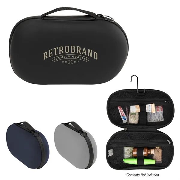 Silicone and mesh toiletry bag with zippered compartments and carrying handle.... from ASI 61125 Hit Promotional Products / Hit®