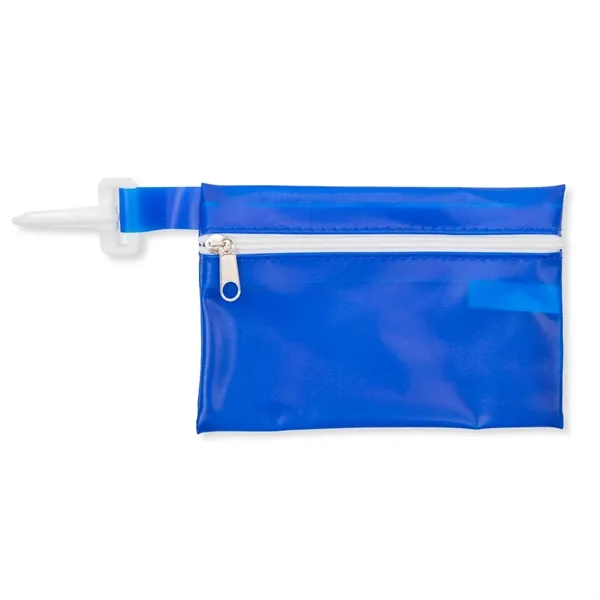 Zippered transparent pouch with carabiner clip and full-color digital imprint on... from ASI 54040 Fey Promo