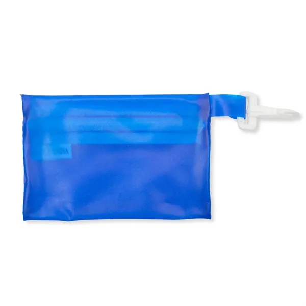 Zippered transparent pouch with carabiner clip and full-color digital imprint on... from ASI 54040 Fey Promo