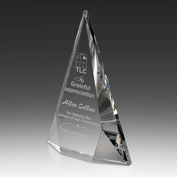 10 1/8" triangular shaped optical crystal award.... from ASI 93986 Visions/Awardcraft / Visions Awards