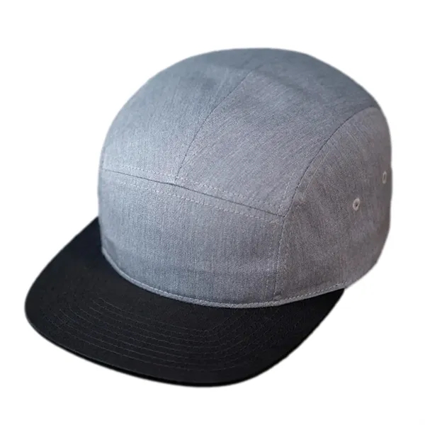Premium Cotton Twill, 5 Panel Camp Crown, Flat Bill, Woven Nylon... from ASI 72657 Active Life Promo / Active Life