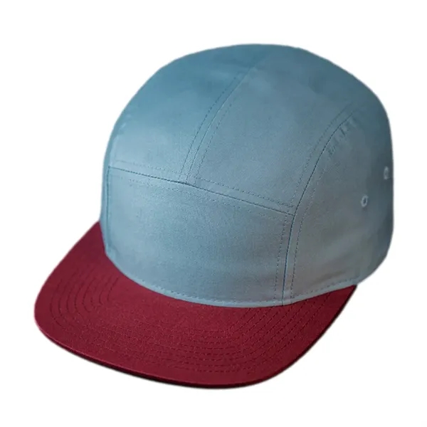 Premium Cotton Twill, 5 Panel Camp Crown, Flat Bill, Woven Nylon... from ASI 72657 Active Life Promo / Active Life