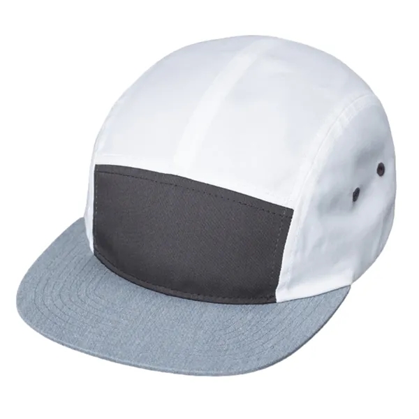 Premium Cotton Twill, 5 Panel Camp Crown, Flat Bill, Woven Nylon... from ASI 72657 Active Life Promo / Active Life