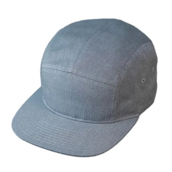 Premium Cotton Twill, 5 Panel Camp Crown, Flat Bill, Woven Nylon... from ASI 72657 Active Life Promo / Active Life